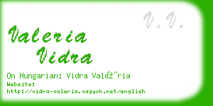 valeria vidra business card